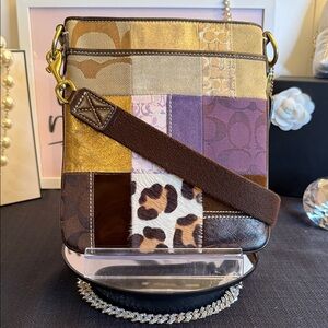 EUC Coach Y2K Patchwork Messenger/Crossbody Bag G06S F10514